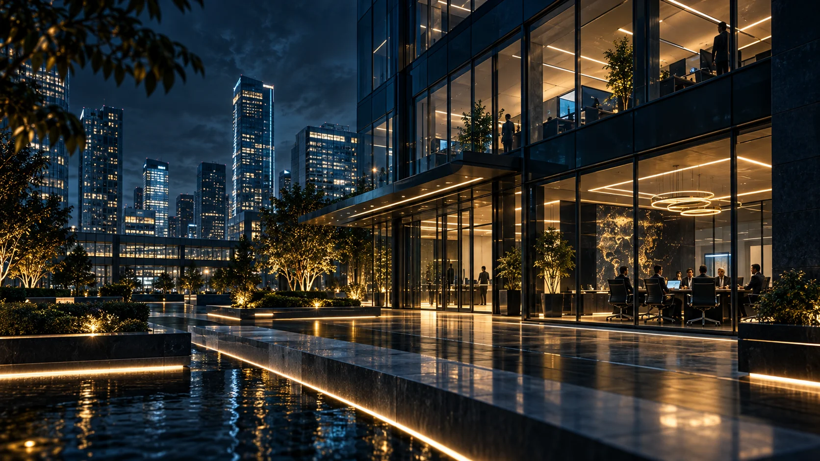 Conceptual modern business technology environment