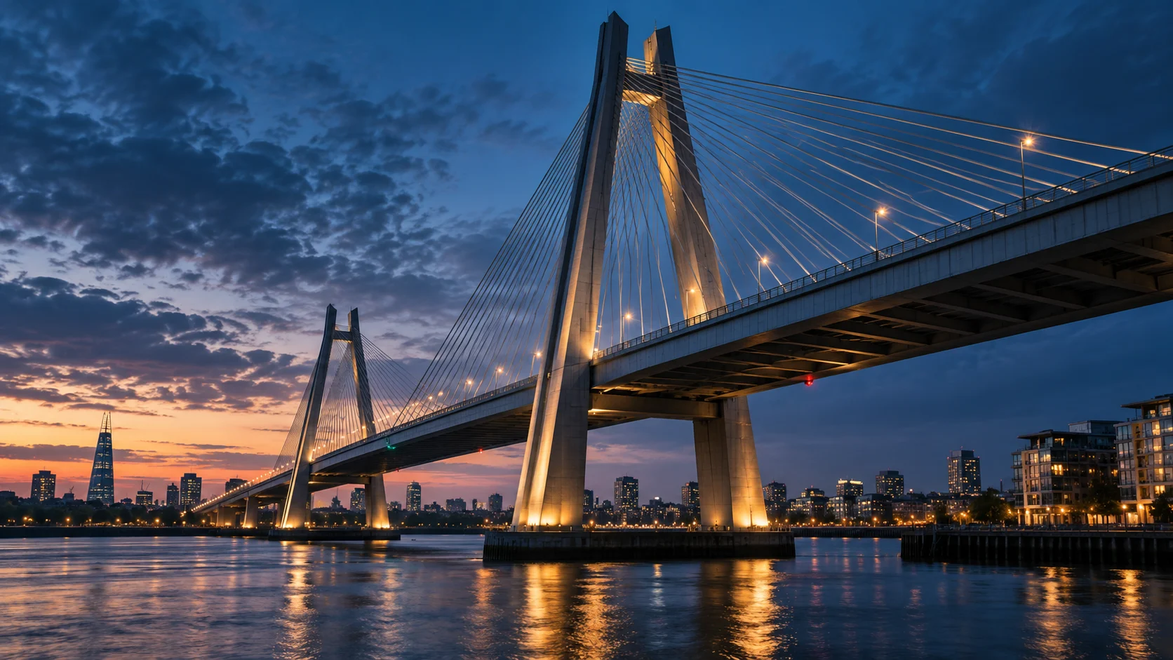 Conceptual modern infrastructure scene